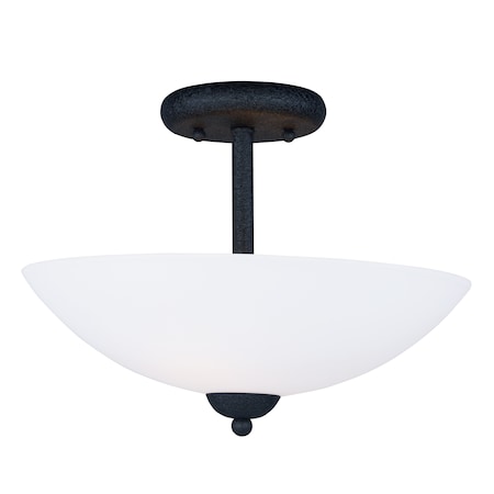 Maxim Taylor 2-Light 13" Wide Textured Black Semi-Flush Mount Light 21653SWTXB